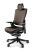Fotel ergonomiczny WAU2 tkanina szarobrązowa, czarna podstawa