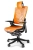 Fotel ergonomiczny wau2 z pomarańczowego elastomeru czarny