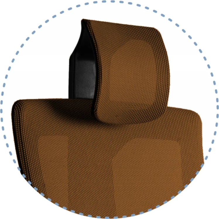 Fotel ergonomiczny z pomarańczowej siatki