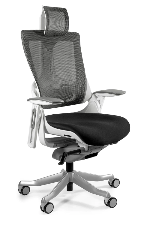 Fotel ergonomiczny WAU2 tapicerowany siatką i tkanina