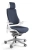 Fotel ergonomiczny WAU1 tapicerowany szaroniebieską tkaniną
