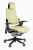 Fotel ergonomiczny WAU1 tapicerowany jasnożółtą tkaniną