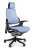 Fotel ergonomiczny WAU1 tapicerowany niebieską siatką