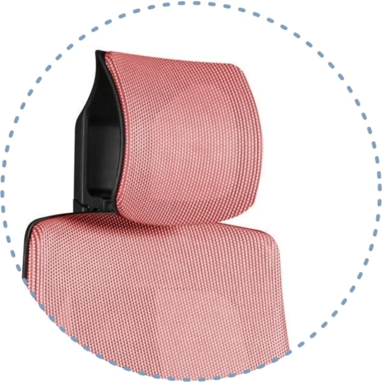 Fotel ergonomiczny z czerwonej siatki