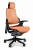 Fotel ergonomiczny WAU1 tapicerowany pomarańczową siatki