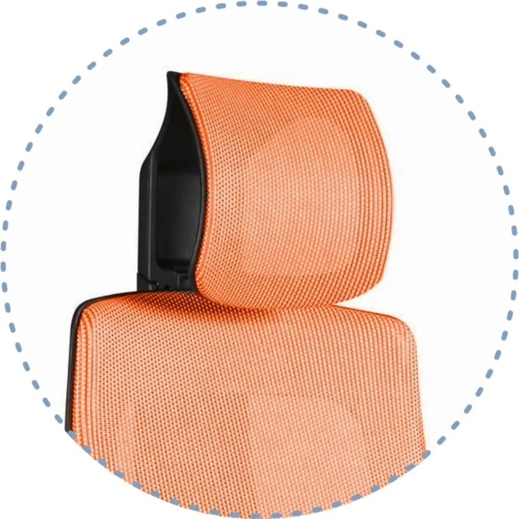 Fotel ergonomiczny z pomarańczowej siatki
