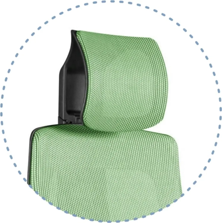 Fotel ergonomiczny z zielonej siatki