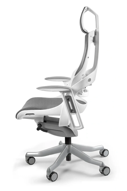 Fotel ergonomiczny z ciemnoszarej siatki
