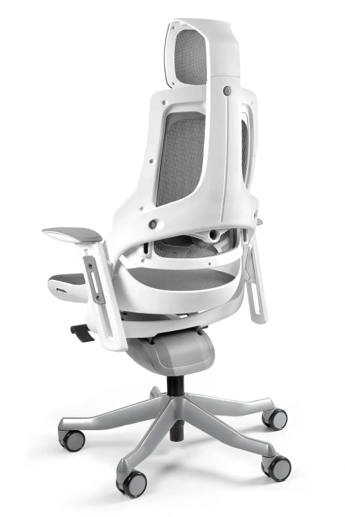 Fotel ergonomiczny z ciemnoszarej siatki