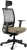 Fotel ergonomiczny Anggun z siedziskiem tapicerowanym szarobrązową tkaniną i oparciem z siatki