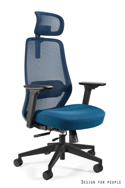 Fotel biurowy ergonomiczny sonic niebieski