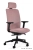 Fotel ergonomiczny ELI w pełni tapicerowany różową tkaniną