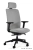 Fotel ergonomiczny ELI w pełni tapicerowany szarą tkaniną